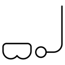 Mask snorkel icon