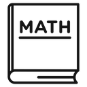 Maths book Black Outline icon
