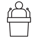 Mayor Black Outline icon