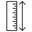 Measurement Ruler Height Arrow icon