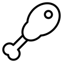 Meat Black Outline icon