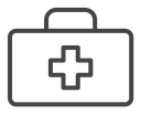 Medical aid kit icon