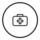 Medical aid kit icon
