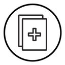 Medical clipboard form icon