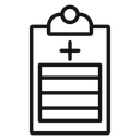 Medical clipboard form icon