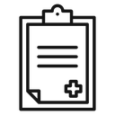 Medical clipboard form Black Outline icon
