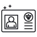 Medical marijuana card 3 icon