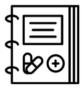 Medical notebook icon