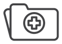Medical record Black Outline icon
