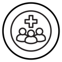 Medical team Black Outline icon