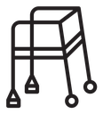Medical walker icon