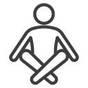 Meditating icon