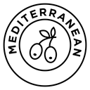 Mediterranean Diet Black Outline icon