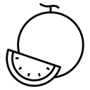 Melon Black Outline icon