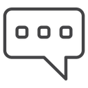 Message Chat Dots Black Outline icon