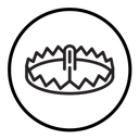 Metal trap icon