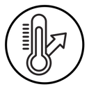 Meteorology thermometer measuring icon