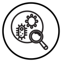 Microorganism Magnifying Glass icon