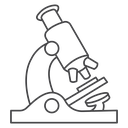 Microscope Black Outline icon