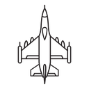 Military aircraft icon