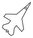 Military aircraft icon