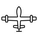 Military drone icon