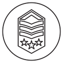 Military rank badge icon