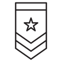 Military rank badge icon