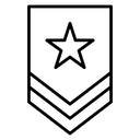 Military rank badge icon