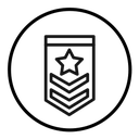 Military rank badge icon