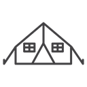 Military tent icon