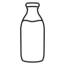 Milk bottle icon