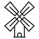 Mill sign 3 icon
