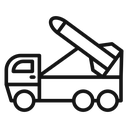 Missile Launcher Black Outline icon