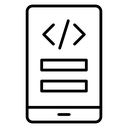 Mobile App Development Code Screen icon