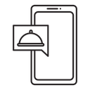 Mobile food ordering icon