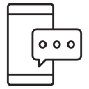 Mobile message notification icon