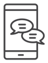 Mobile message notification icon