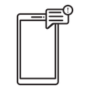 Mobile message notification icon