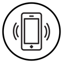 Mobile phone vibrating icon