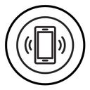 Mobile phone vibrating icon