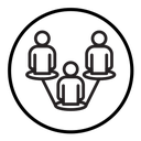 Modern teamwork icon
