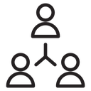 Modern teamwork icon