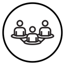 Modern teamwork icon