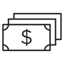 Money Black Outline icon