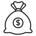 Money bag 3 icon