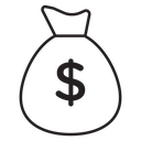 Money bag 5 icon