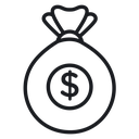 Money bag 6 icon
