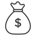 Money bag 7 icon