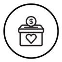 Money donation icon